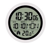 Zkydhbd Reloj de baño de agua grande con ventosa, temperatura de fecha, funciona con pilas, reloj de pared digital grande con fecha y temperatura