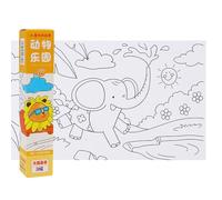 Zkydhbd Rollo de dibujo infantil con temática de dibujos animados para talentos artísticos de niños, desata la imaginación, rollo de papel para colorear para niños, papel para colorear para niños