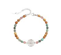 Zkydhbd Sofisticada pulsera con temática guía, acero inoxidable, resina, piedra, acento, jubilación, espíritus atrevidos, cadena de mano decorada, talla única, como se describe