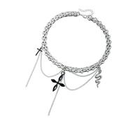 Zkydhbd Sofisticado collar con colgante en forma de serpiente, collar religioso con borlas adecuado para mujeres que aman los estilos distintivos