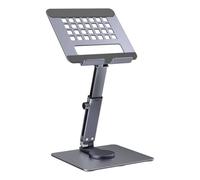 Zkydhbd Soporte de aluminio para tabletas de rotación de 360 grados con diseño plegable y alturas ajustables para teléfonos y tabletas, soporte de viaje