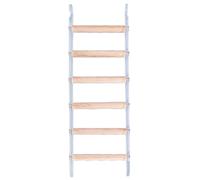 Zkydhbd Soporte de madera natural para loros, suministros para periquitos, escalera, rascadores para loros pequeños, estante de juguete, puente de escalera para pájaros