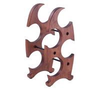 Zkydhbd Soporte de madera para almacenamiento de vino, estante estable para botellas de vino, 4 ranuras, soporte de almacenamiento para decoración de comedor, estante de vino de pie