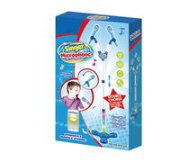 Zkydhbd Soporte de micrófono doble para niños, altura ajustable para cantar interactivo, base antideslizante, diversión familiar, peso ligero, micrófono para niños