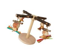 Zkydhbd Soporte multifuncional para loros, juguete rascador para hamacas Conure de pie para loros y percas