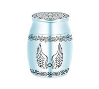 Zkydhbd Soporte para cenizas, urna conmemorativa de mascotas con alas angélicas para perros, gatos, cenizas, recuerdos de mascotas, urna pequeña para cenizas conmemorativas, caja de cenizas de