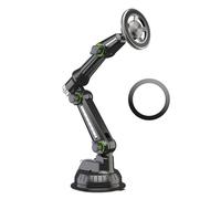 Zkydhbd Soporte plegable para teléfono de coche, rotación de 360 grados, ajustable con tecnología de doble succión para una fácil visualización, soporte de navegación manos libres
