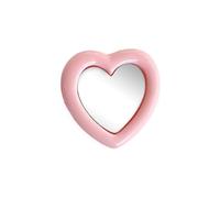 Zkydhbd Soporte retráctil para teléfono con forma de corazón con cristal ajustable, diseño de amor, soporte para teléfono para cheques de maquillaje y videollamadas, soporte elegante