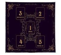 Zkydhbd Tapiz cuadrado de adivinaciones, tarjeta de lectura, astrología, mantel de tarots, mantel de brujería, suministros de adivinaciones, decoración de pared
