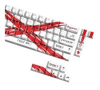 Zkydhbd Teclas translúcidas con impresión lateral de 74 teclas, perfil original, objeción, tema sostenido, tecla retroiluminada para teclados mecánicos, teclas PBT para juegos