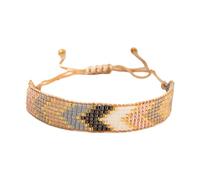 Zkydhbd Tejido hecho a mano con cuentas de vidrio multicolor para pieles sensibles, materiales fáciles de usar, ajuste cómodo, moda diaria, talla única, como se describe