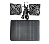 Zkydhbd Ventilador de escape de energía solar de 15 W/12 V, juego de ventilador de escape solar renovable para habitación de mascotas, ventilación de pollo
