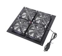 Zkydhbd Ventilador de escape multiusos de 12 V CC, 4 ventiladores para entrada de aire fresco y dispersión de calor en cocinas, almacenes, invernaderos, habitaciones de mascotas, ventilador de