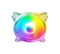 Zkydhbd Ventilador de refrigeración de 12 cm con carcasa de PC de 4 pines, funcionamiento silencioso, LED translúcido, refrigeradores de alto flujo de aire, control PWM, durabilidad, carcasa de ABS