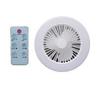 Zkydhbd Ventilador de techo con control remoto de 2800 mAh con luz LED de 3 engranajes, USB, camping, para niños y niñas, viajes, playa, tienda de campaña