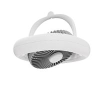 Zkydhbd Ventilador oscilante con control remoto recargable por USB, 4000 mAh, 4 engranajes, tienda de campaña con lámpara LED, para el hogar, escritorio, cama, control remoto