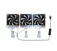 Zkydhbd Ventilador pequeño para acuarios, control de temperatura silencioso, ventilador de acuario con