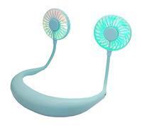 Zkydhbd Ventilador portátil con diseño colgante extraíble de 2000 mAh, luz LED recargable por USB, banda para el cuello personal, ventilador colgante sin hojas