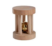 Zkydhbd WoodBell - Mancuernas de rodillo para hacer ejercicio, masticar, para mascotas pequeñas, dientes rodantes, para jugar para erizo, ardilla, hamst, T
