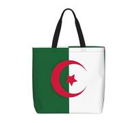 zkyfll Bolsa de compras reutilizable con estampado de bandera de Argelia para mujer, bolsa de playa, viajes, vacaciones, trabajo