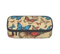 Zkyfll Butterfly pattern03 - Estuche organizador de lápices de gran capacidad, portátil, bolsa de maquillaje y cosméticos