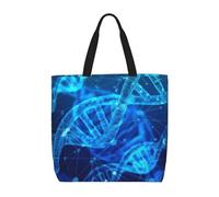zkyfll DNA Chain - Bolsa de mano con impresión fotográfica para mujer, reutilizable, bolsa de compras, bolsa de playa, viajes, vacaciones y trabajo