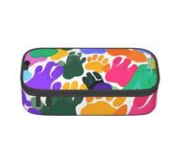 Zkyfll Estuche organizador de lápices de gran capacidad con estampado de huellas de perro, bolsa portátil, bolsa de maquillaje, bolsa de cosméticos