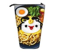 zkyfll Estuche vertical con diseño de huevera, fideos y ramen, soporte telescópico, bonito estuche para lápices, organizador de lápices