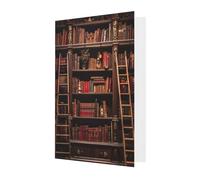 zkyfll Library BookshelfAll-Occasion Card Birthday Greeting Cards Envelope Thank You Sympathy Christmas