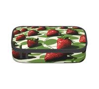 Zkyfll Strawberry fields 03 Print - Estuche organizador de lápices portátil de gran capacidad, bolsa de maquillaje y cosméticos