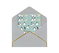 zkyfll Tarjetas de felicitación con estampado de copo de nieve y globo de pingüino con papel perlado brillante, para Navidad y varias ocasiones