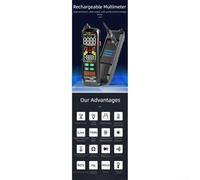 ZL126ZL128 9999 Count True RMS Multímetro con selección manual, indicador de batería y NCV para inspecciones eléctricas confiables (ZL128A)