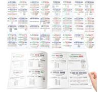 ZLANDYAN Folleto de aprendizaje de Mahjong 2026, guía de referencia visual | Diseño horizontal de gran tamaño de 8.9 x 12.1 pulgadas, 4 manos por página, encuadernado en espiral, tarjetas laminadas