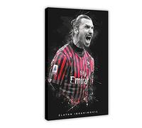 Zlatan Ibrahimovic - Póster de fútbol, 3 lonas, decoración de pared, dormitorio, deportes, paisaje, oficina, decoración de habitación, marco de regalo, 30 x 45 cm