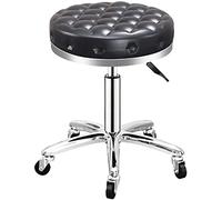ZLCO on Wheels Heavy Duty Rolling Office Salon Tattoo Kitchen Massage Work Heavy Duty Hydraulic For Shop Guitar Lab Tattoo Workbench Medical Adjustable Swivel Chair (Color : A) Presente