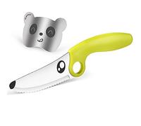 ZLemma Juego de cuchillos para niños para cocinar real con protector de dedos y anillo educativo, juego de herramientas de cocina Montessori para niños y niñas (verde)