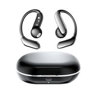 ZLGUBAY Auriculares De Traducción De Lenguaje Ai, 4-in-1 Bluetooth 5.4 60H Impermeable Auriculares De Oído Abierto con Ganchos De Oído, Ligero Cómodo Deportes Auriculares para Ejercicio Corriendo
