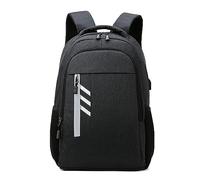 ZLGUBAY Mochila de viaje para laptop, mochila antirrobo de trabajo de negocios con compartimento para laptop y puerto de carga USB, mochila universitaria resistente al agua, Negro, 40 cm