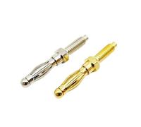 ZLGYGLEO 20 piezas conector Banana tipo linterna de 4mm con conectores macho de rosca M4, conector de Audio, presión en frío, eléctrico sin soldadura (Color : Silver 20Pcs)