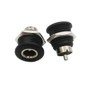 ZLGYGLEO 5/10 conectores CC de 5,5 x 2,1 mm DC-022D DC Power hembra, conector de montaje en panel PCB con tuerca abierta, adaptador de CC de 11 mm (10 unidades DC022D)