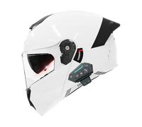 ZLHYQA Casque de Moto modulaire intégré homologué ECE pour Hommes et Femmes adultes, Casque intégral rabattable à Double visière Avec Deux Haut-parleurs pour cyclomoteur, BMX, Scooter, ch