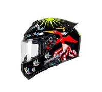 ZLHYQA Casque de Moto modulaire pour Adulte, homologué ECE, visière rabattable antibuée, Casque intégral de Course Tout-Terrain Avec Deux Haut-parleurs, pour Hommes, Femmes, jeunes, VTT,