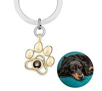 ZLHZW Llavero conmemorativo para Perros, Regalo para dueños de Gatos, Regalo de pérdida para Amantes de Las Mascotas, Llavero Personalizado con Imagen, Llavero de proyección de Fotos Personalizado