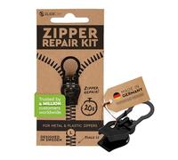 Zlideon Kit de Reparación de Cremalleras de Plástico - 1 Pieza Negro (XL) | Deslizador de Repuesto Instantáneo para Ropa Infantil, Ropa Deportiva, Fundas Nórdicas y Mochilas | Fabricado en Alemania