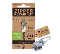 Zlideon Kit de Reparación de Cremalleras Metálicas - 1 Pieza, Plata (L/5) | Cursor de Eepuesto para Cremalleras de Chaquetas Vaqueras, Abrigos de Invierno y Bolsas de Viaje; Fabricado en Alemania