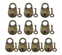 Zliger 10 Piezas Candado Vintage Multiusos Cerradura de Llave con Llaves Mini Candados Aleación de Zinc Cerradura de Llave para Artículos Pequeños Joyas Caja de Equipa
