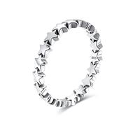 ZLING Anillos De Estrella Apilables De Plata De Ley 925 para Mujer, Joyería De Compromiso De Boda De Color Dorado