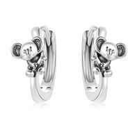 ZLING Pendientes De Aro De Plata De Ley 925 Bonitos con Hebilla De Oreja De Koala para Mujer, Joyería De Moda para Mujer