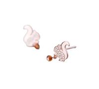 ZLING Pendientes De Tuerca De Ardilla para Mujer, Diseño Original, Color Rosa Y Dorado, Plata De Ley 925, Bisutería A La Moda, Brincos