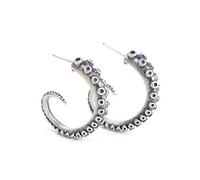 ZLING Pendientes De Tuerca De Tentáculo De Pulpo De Plata De Ley 925 para Hombres Y Mujeres, Pendientes Góticos Punk, Piercing De Oreja De Plata 925, Joyería